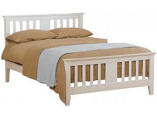 3ft Gere white wood bed frame, bedstead